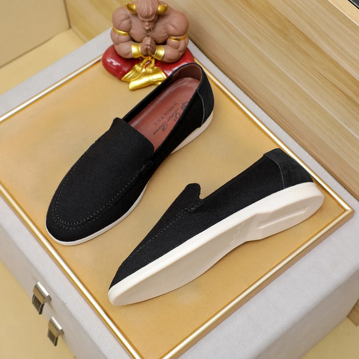 Men's Men's Shoes 💰 400 Loro PIana moccasin made of wish wool fabric. The upper is made of knitted fabric, made on a loom, and then attached to a rubber sole. The Rain System's water-repellent treatment enhances the shoe's functional design, while the suede details give the shoe a sense of elegance and sophistication. Made from Wish, fine wool from Australian and New Zealand Merino sheep 38-44
